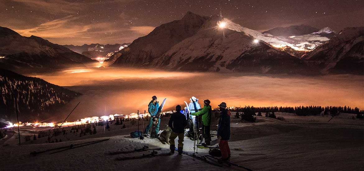 Ski de randonnée nocturne, La Rosière