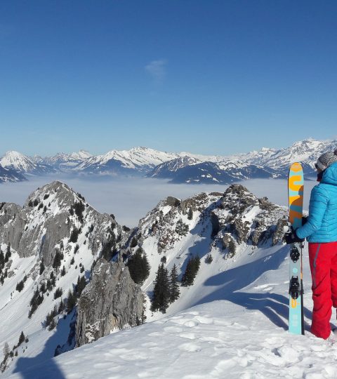 Montagne ski randonnée neige Pointe de Bellevue Suisse Valais