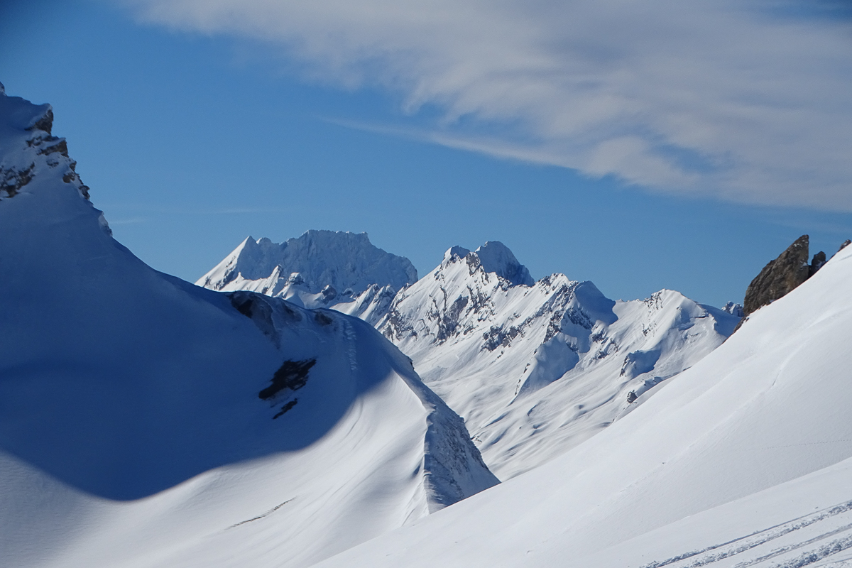 Montagne ski randonnée neige La Fava Suisse Valais